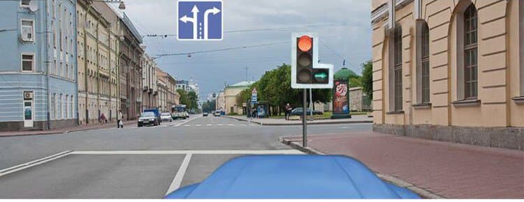 ПДД.РФ - Вы намеревались проехать перекресток в прямом направлении. Как следует поступить, если Вы не успели заранее перестроиться на левую полосу?