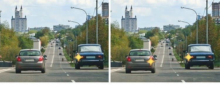 ПДД.РФ - Ситуация, в которой водитель транспортного средства, движущегося по правой полосе, обязан уступить дорогу при перестроении, показана: