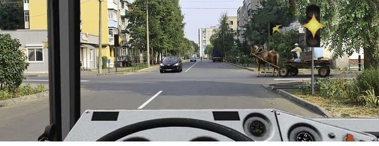 ПДД.РФ - Вы намерены продолжить движение прямо при желтом мигающем сигнале светофора. Ваши действия?